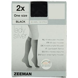 Lady Silver Kniekousen 30 den Stretch  2-Pack