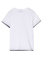 Paolo Pecora Kids t-shirt à bords contrastants - Blanc