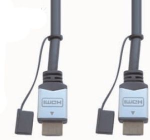 e+p HDMI 401/3 HDMI kabel 3 m HDMI Type A (Standaard) Grijs
