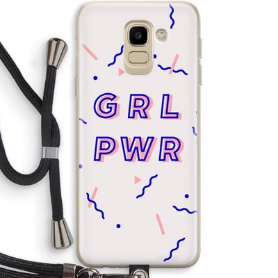 GRL PWR: Samsung Galaxy J6 (2018) Transparant Hoesje met koord