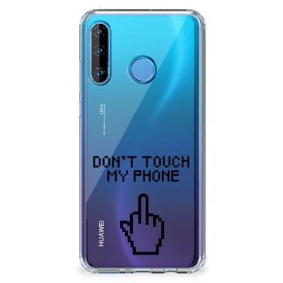 Huawei P30 Lite Anti Shock Case Finger Don't Touch My Phone Huawei P30 Lite Anti Shock Case Finger Don't Touch My Phone