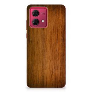 Motorola Moto G84 Bumper Hoesje Donker Hout