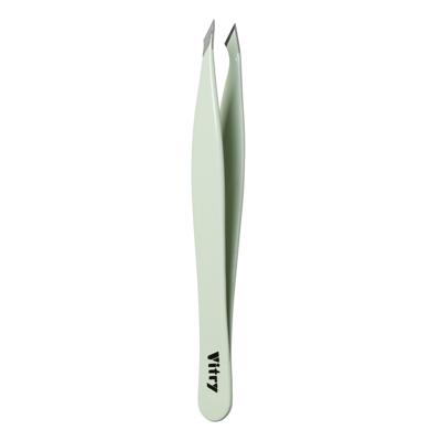 Vitry Face Care Coloured Tweezers ''Yatagan'' Pincet Ref.1029YC Pale Green 1Stuks Vitry Face Care Coloured Tweezers ''Yatagan'' Pincet Ref.1029YC Pale Green 1Stuks