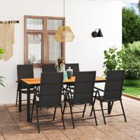 7-delige Tuinset zwart en bruin