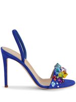 Giuseppe Zanotti sandales Blinda 105 mm en daim - Bleu