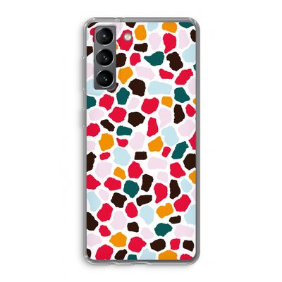 Colored Giraffe: Samsung Galaxy S21 Transparant Hoesje
