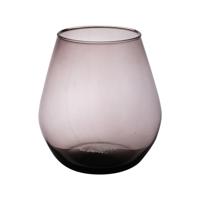 Bloemenvaas Billy - transparant mauve - eco glas - D25 x H30 cm - bol vaas