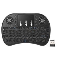 2,4 Ghz draadloos mini-toetsenbord met touchpad - zwart - thumbnail