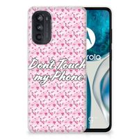 Motorola Moto G52/G82 Silicone-hoesje Flowers Pink DTMP - thumbnail