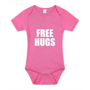 Free hugs kraamcadeau rompertje roze meisjes 92 (18-24 maanden)  -