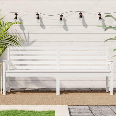 Tuinbank 203,5x48x91,5 cm massief grenenhout wit
