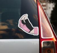 Italiaans fietsgebaar autosticker