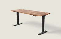 Desktronic HomePro bureau Zwart / Massief Walnoot / 200x80 cm
