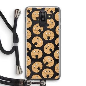 Croissant: Samsung Galaxy J8 (2018) Transparant Hoesje met koord