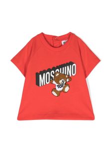 Moschino Kids t-shirt en coton à motif Teddy Bear - Rouge