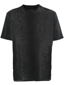 AMIRI Shotgun logo-print distressed T-shirt - Noir