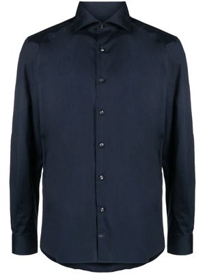 Fay chemise en coton à manches longues - Bleu