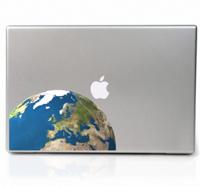 Sticker voor Macbook wereldbol