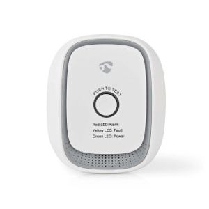 Nedis SmartLife Gasdetector | Zigbee 3.0 | Netvoeding | Levenscyclus sensor: 5 Jaar | EN 50194-1:2009 | Android / IOS | Met testknop | 75 dB | Wit -
