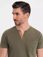 Italian Style - Poloshirt Heren - Suéde - Donkergroen - Italianstyle