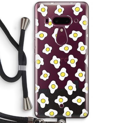 Spiegeleitjes: HTC U12+ Transparant Hoesje met koord