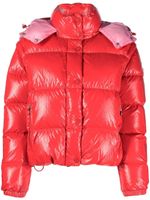 Moncler doudoune à fini brillant - Rouge