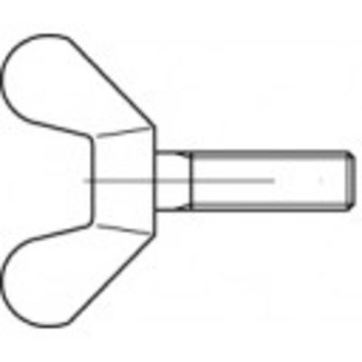 TOOLCRAFT TO-5447532 Vleugelschroef M10 25 mm DIN 316 Messing 25 stuk(s)