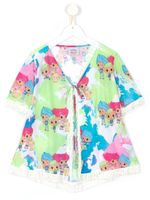 Amir Slama robe Kimono à franges - Multicolore