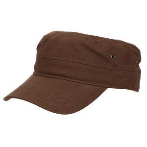 Leger/army pet voor volwassenen - donkerbruin - Militairy look rebel cap