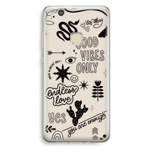 Good vibes: Huawei Ascend P10 Lite Transparant Hoesje