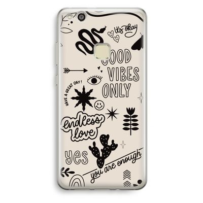 Good vibes: Huawei Ascend P10 Lite Transparant Hoesje