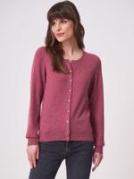 Basic fijngebreid vest met ronde hals van biologisch cashmere