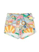 Stella McCartney Kids short en coton à imprimé graphique - Jaune