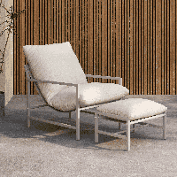 Nohr Loungestoel 'Antrone' Met hocker, kleur Beige