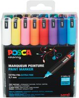 Uni-ball Paint Marker op waterbasis Posca PC-1MR, doos van 16 stuks in geassorteerde kleuren