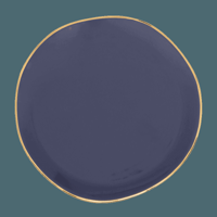 Good Morning bord Ø17 cm - Paars Blauw (set van 4)