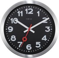 NeXtime NE-3998ARZW Wandklok 'Station' Ø19 Cm, Geborsteld Aluminium Zwart NeXtime NE-3998ARZW Wandklok 'Station' Ø19 Cm, Geborsteld Aluminium Zwart