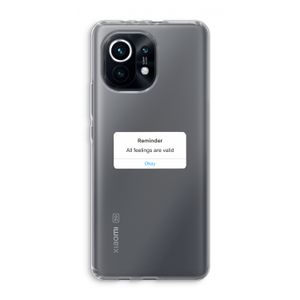 Reminder: Xiaomi Mi 11 Transparant Hoesje