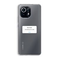 Reminder: Xiaomi Mi 11 Transparant Hoesje