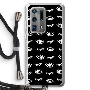Eye pattern #3: Huawei P40 Pro Plus Transparant Hoesje met koord