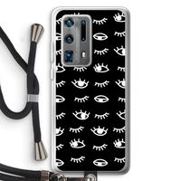 Eye pattern #3: Huawei P40 Pro Plus Transparant Hoesje met koord