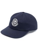 Moncler casquette en coton à logo imprimé - Bleu - thumbnail