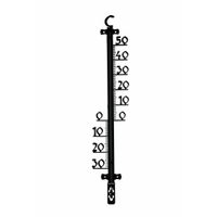 Buitenthermometer - kunststof - 25 cm - zwart