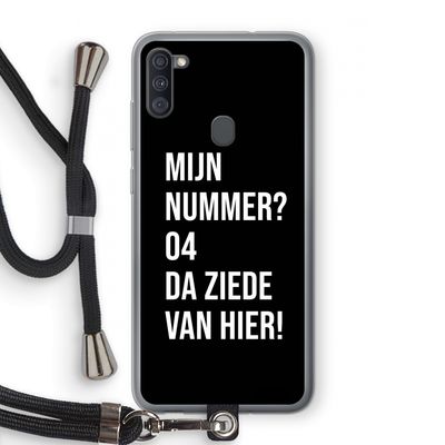 Da ziede van hier - Zwart: Samsung Galaxy A11 Transparant Hoesje met koord