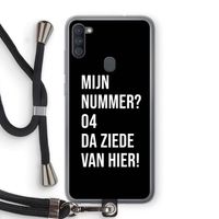 Da ziede van hier - Zwart: Samsung Galaxy A11 Transparant Hoesje met koord