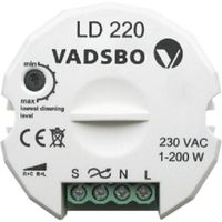 Vadsbo LED dimmer 200W LD220 Pulsdrukker bediening op meerdere plaatsen te bedienen
