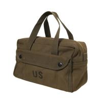 Gereedschap tas - legergroen - 25 x 13 x 15 cm - katoen - US tool tas klein Gereedschap tas - legergroen - 25 x 13 x 15 cm - katoen - US tool tas klein