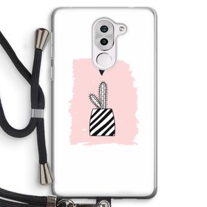 Zwart-wit cactus: Honor 6X Transparant Hoesje met koord