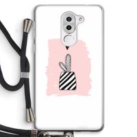 Zwart-wit cactus: Honor 6X Transparant Hoesje met koord