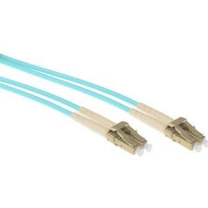ACT 40 meter multimode 50/125 OM3 duplex armored fiber patch kabel met LC connectoren